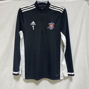 Adidas Condivo Track Top 1/4 Zip Pullover Soccer Jacket Black M Medium Solar